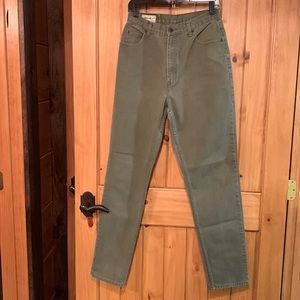 EDDIE BAUER OUTDOOR OUTFITTER SAGE GREEN JEANS Sz 12L